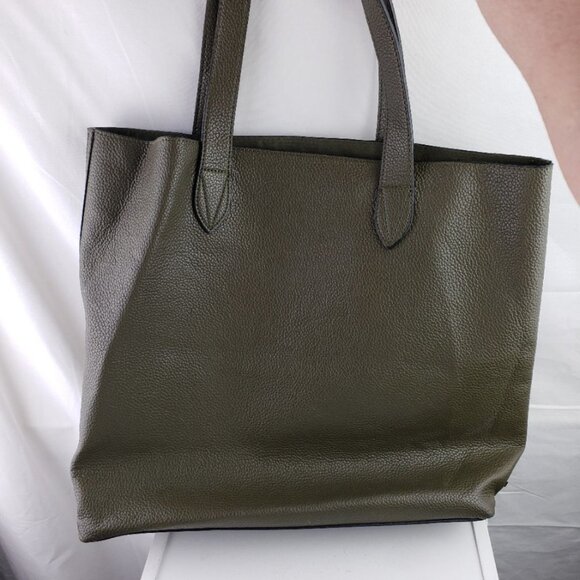 Steve Madden Womens Olive Green Large Tote Bag Tassel - Picture 4 of 7